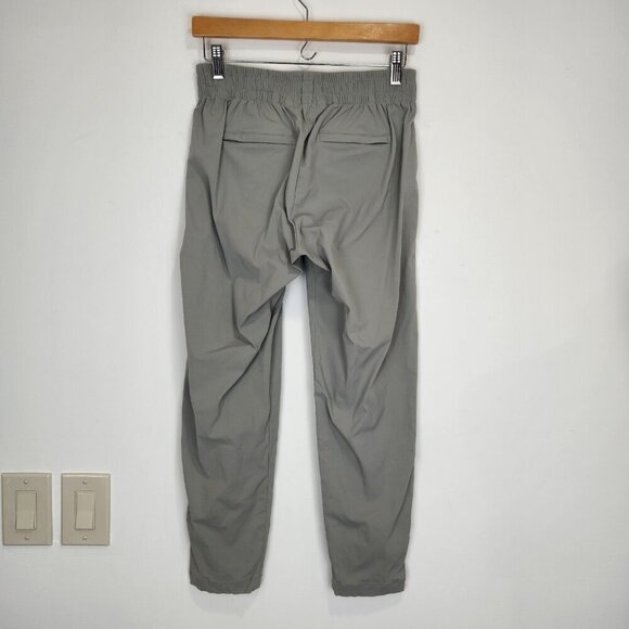 Athleta‎ Mod Trekkie Crop Pant 2 Gray Pull On Ankle Zip Stretch Urban Athleisure - Picture 2 of 12